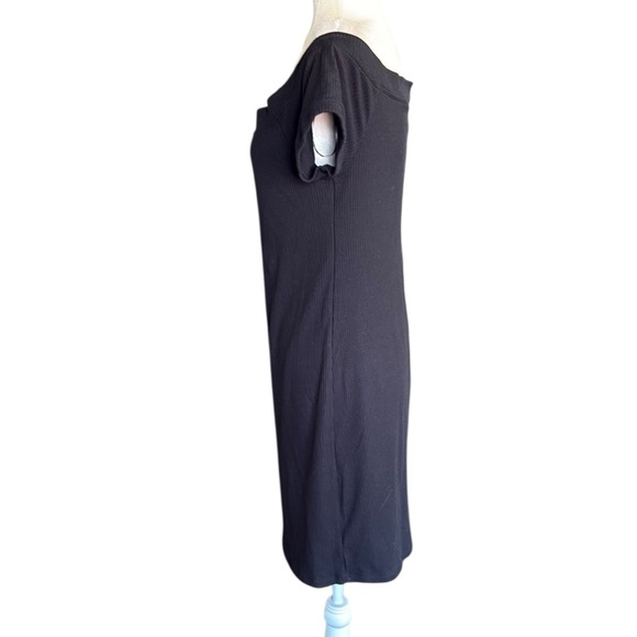 Old Navy Black Sheath Dress gothic goth witchy LBD comfortable XL SS comfy - Picture 2 of 10